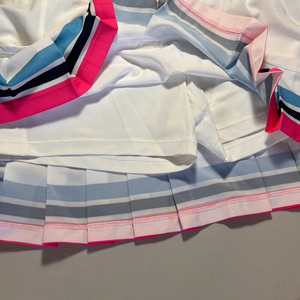 Addison Bay Court Skort Tennis/Pickle Ball Women XL White, Teal/Navy/Pink trim - Picture 8 of 8